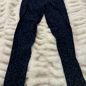 Athleta Blue Leopard Print Leggings